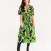 Alden Adair Midi- Shelbi Dress In Kimono