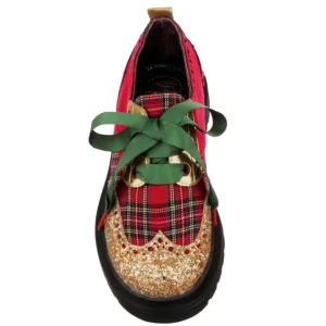 Irregular Choice Loafers/Oxfords- Smart N Spiffy Christmas Plaid