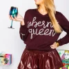 Queen of Sparkles Shorts- Maroon Leather Swing Shorts