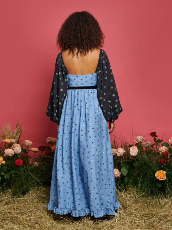 Sister Jane Maxi- Saddle Floral Maxi Dress